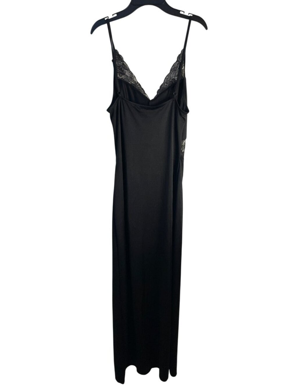 Flounce London Black Maxi Dress With Lace Inserts & Thigh Split Size 10 NWT - Picture 2 of 7